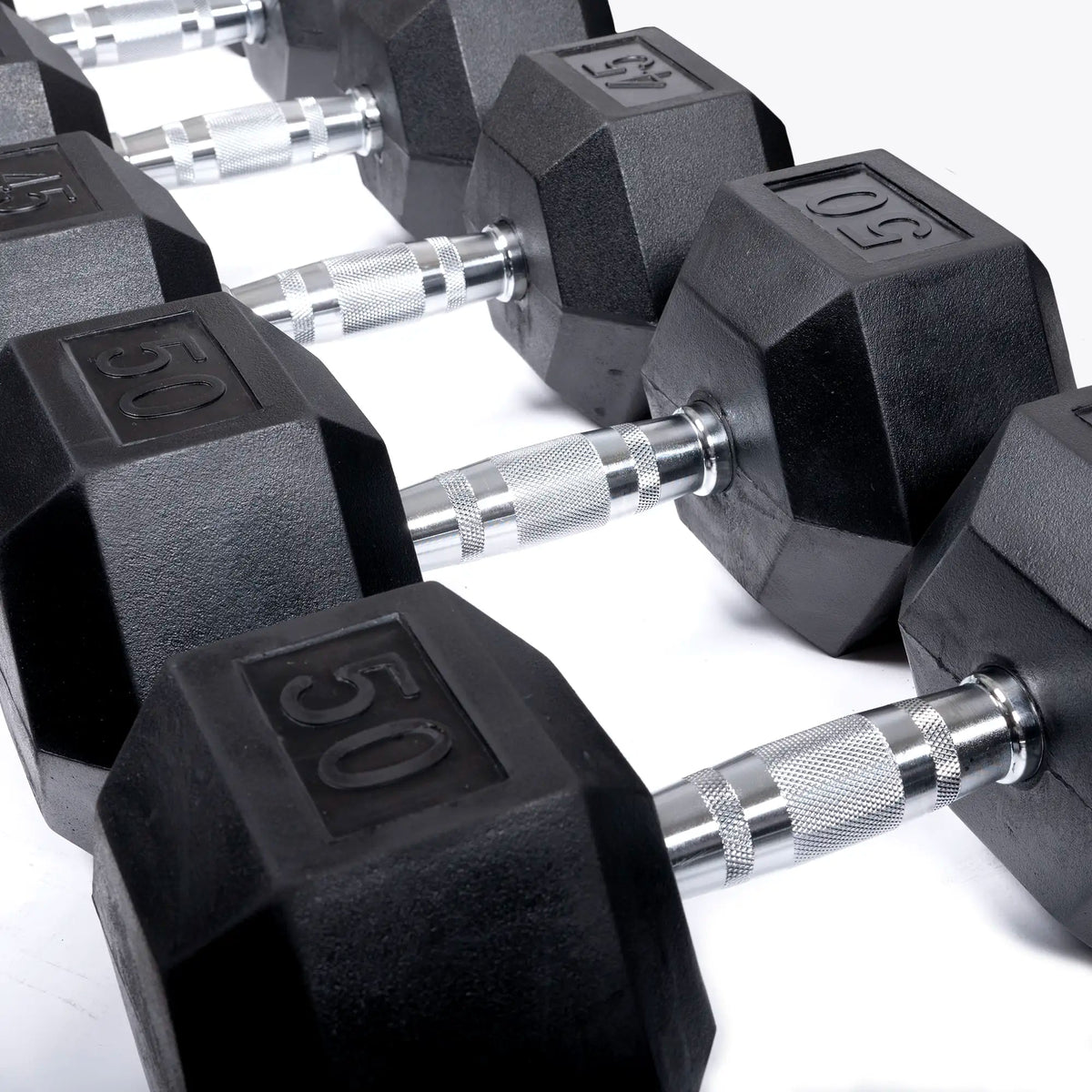 Rubber Hex Dumbbell Set  5-50 lb – Northern Fitness