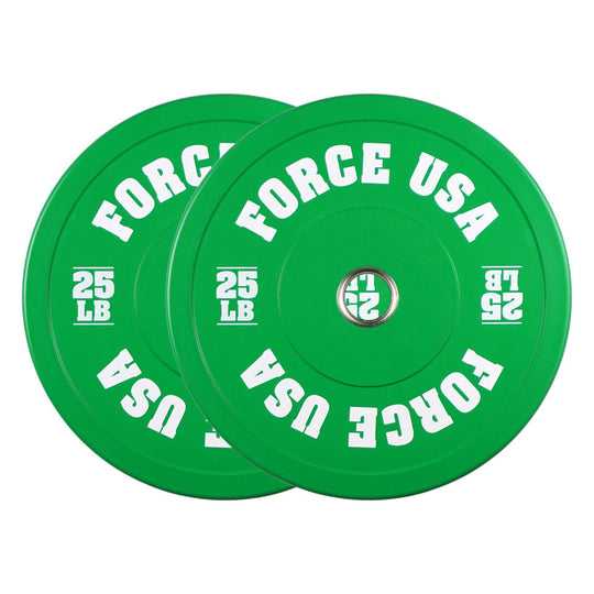 Force USA Plate 25 LB Pro Grade Coloured Bumper Plates (Pairs)