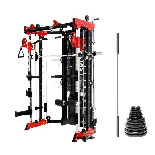 Altas Strength Functional Trainer AL-3058G + 300 lb Plate and Barbell Set AL-3058G Functional Smith Bundles