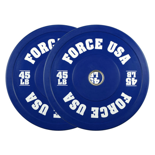 Force USA Plate 45 LB Pro Grade Coloured Bumper Plates (Pairs)