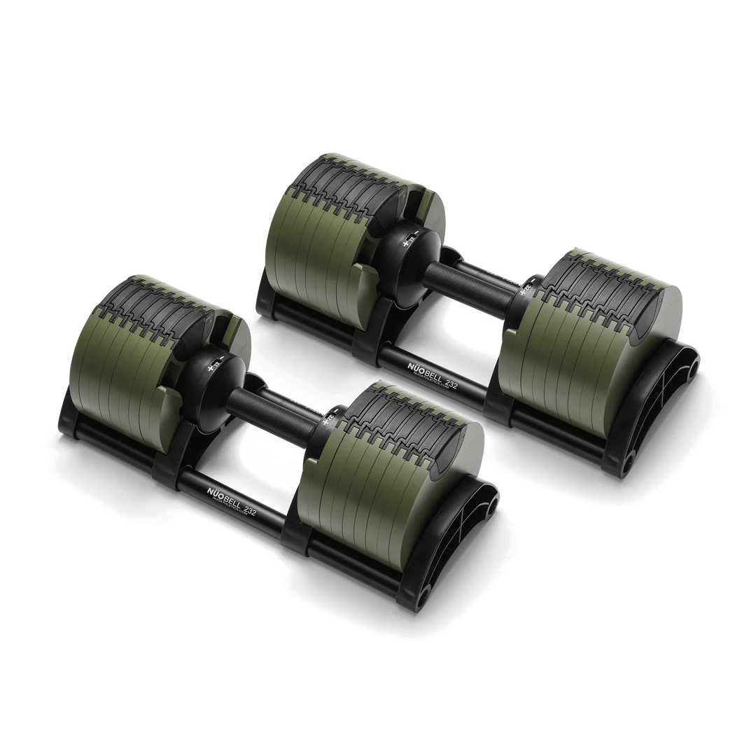 NÜOBELL Adjustable Dumbbells Green 580 Adjustable Dumbbell Set