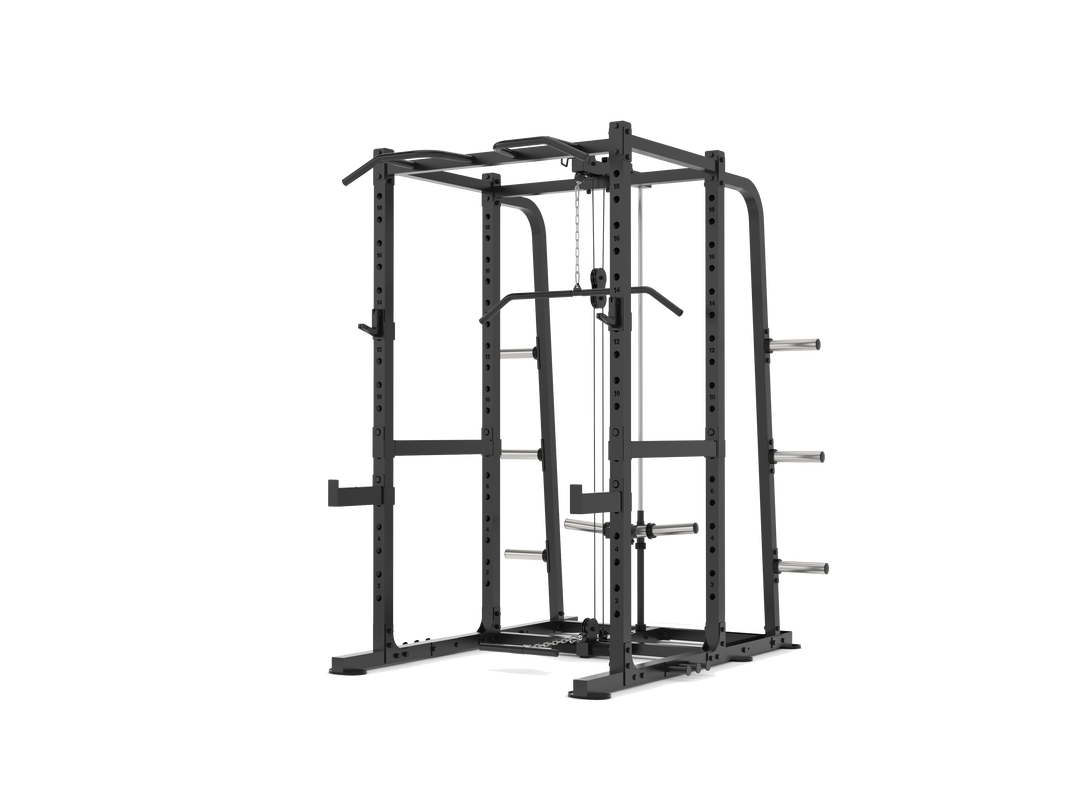 Orion Squat Racks Elite Power Rack + Lat Pulldown - Plate Loaded Combo