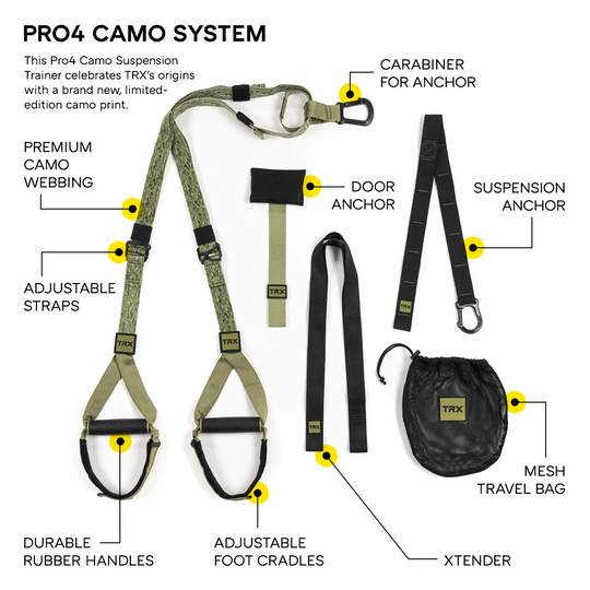 TRX Bodyweight TRX Pro4 Camo Suspension Trainer