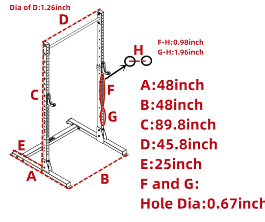 Orion Squat Racks Zenith Half Rack + Plate Storage