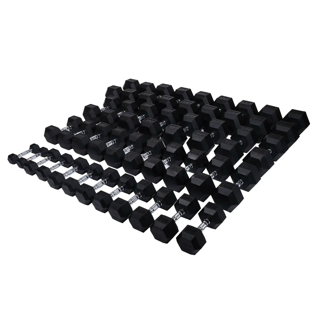 Northern Fitness Dumbbell Rubber Hex Dumbbell Set  | 5-100lb