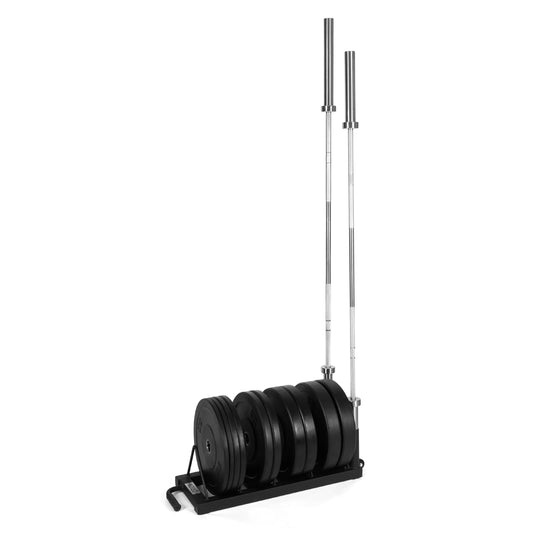 Orion Storage Bumper Plate Rack + Bar Holder