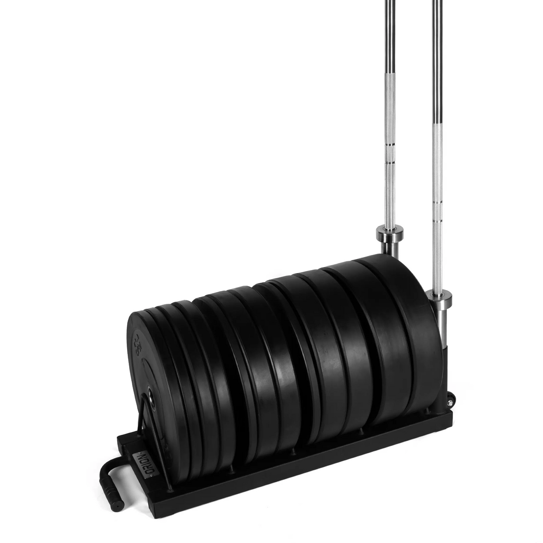 Orion Storage Bumper Plate Rack + Bar Holder