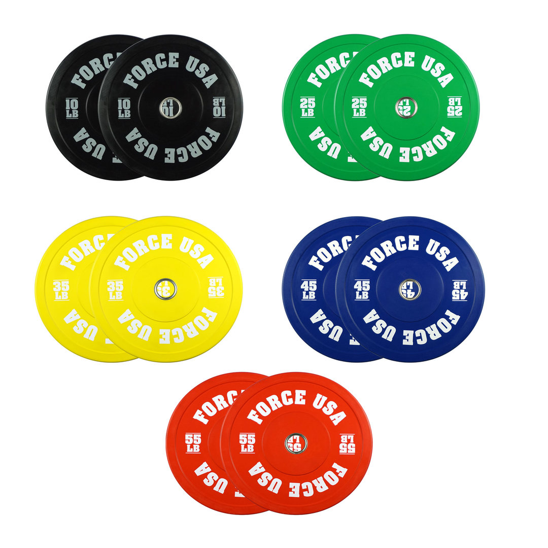 Force USA Plate Pro Grade Coloured Bumper Plate Sets