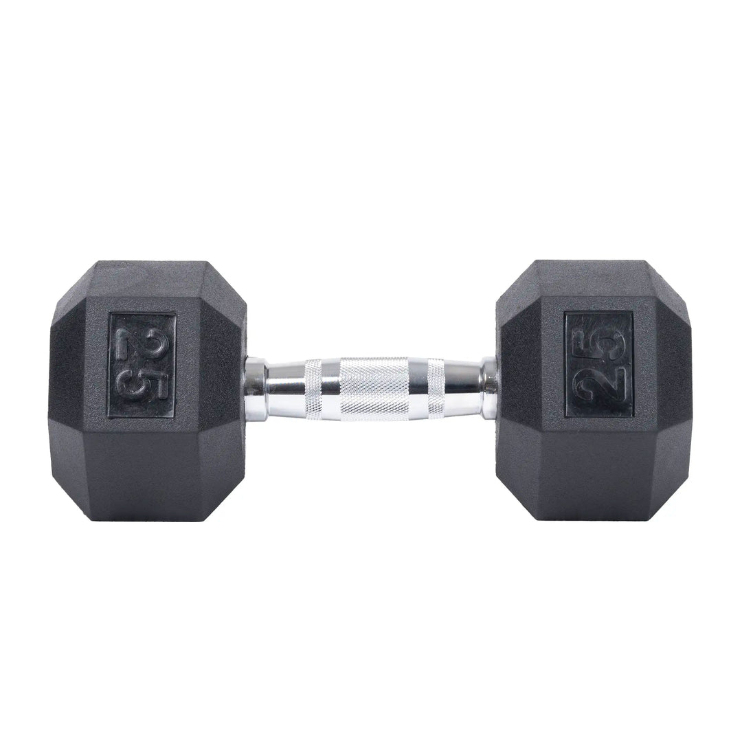 Northern Fitness Dumbbell Rubber Hex Dumbbell Set + Racks | 5-75lb