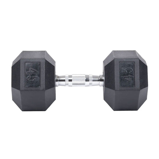 Northern Fitness Dumbbell 45 LB Rubber Hex Dumbbells