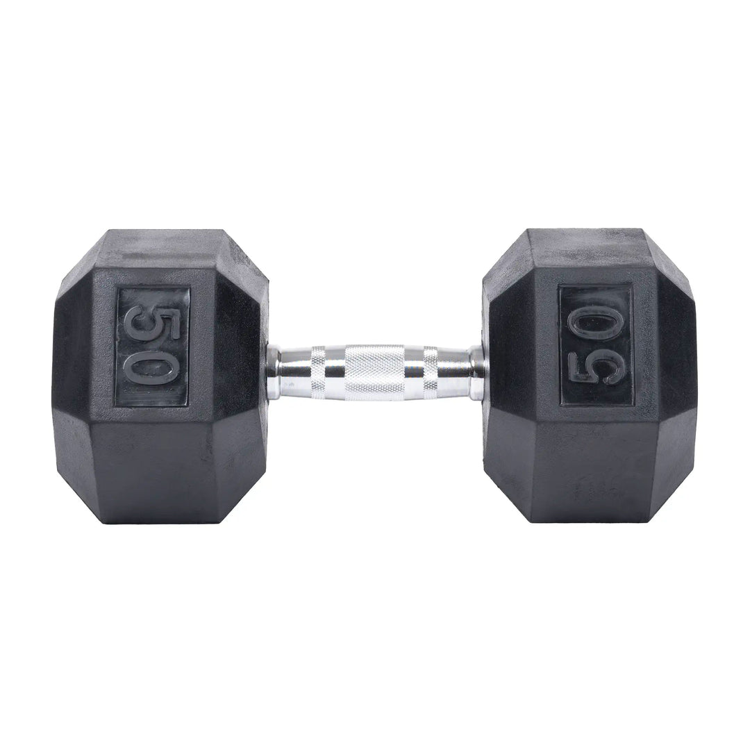 Northern Fitness Dumbbell 50 LB Rubber Hex Dumbbells