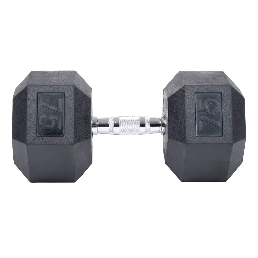 Northern Fitness Dumbbell Rubber Hex Dumbbell Set | 5-75lb