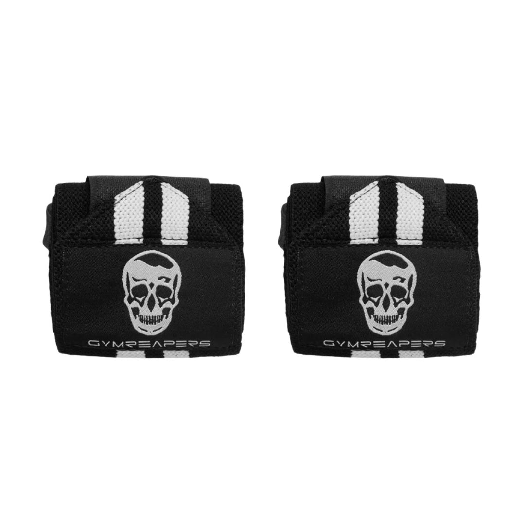 GYMREAPERS Lifting Accessories White 18" Wrist Wraps