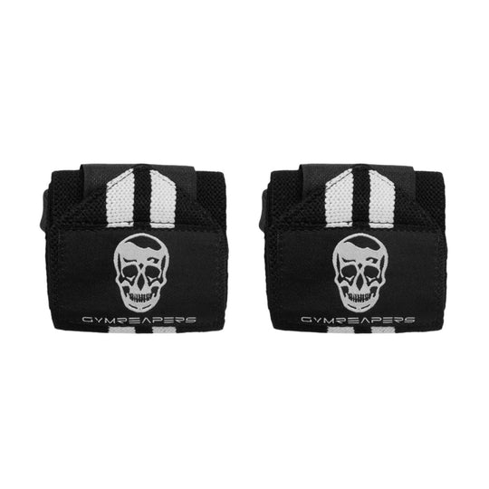 GYMREAPERS Lifting Accessories White 18" Wrist Wraps