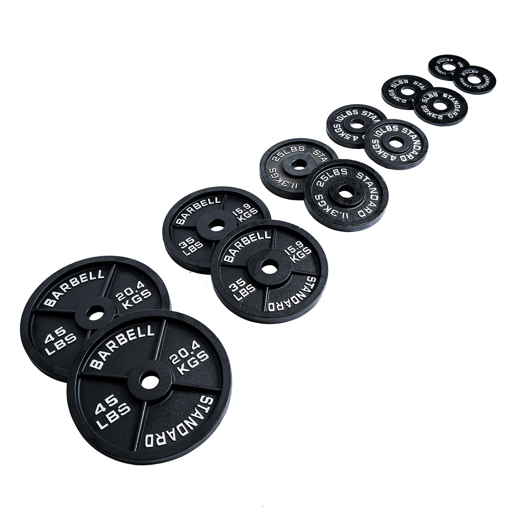 Northern Fitness Supply Plate 245 lb Cast Iron Olympic Plate Starter Set