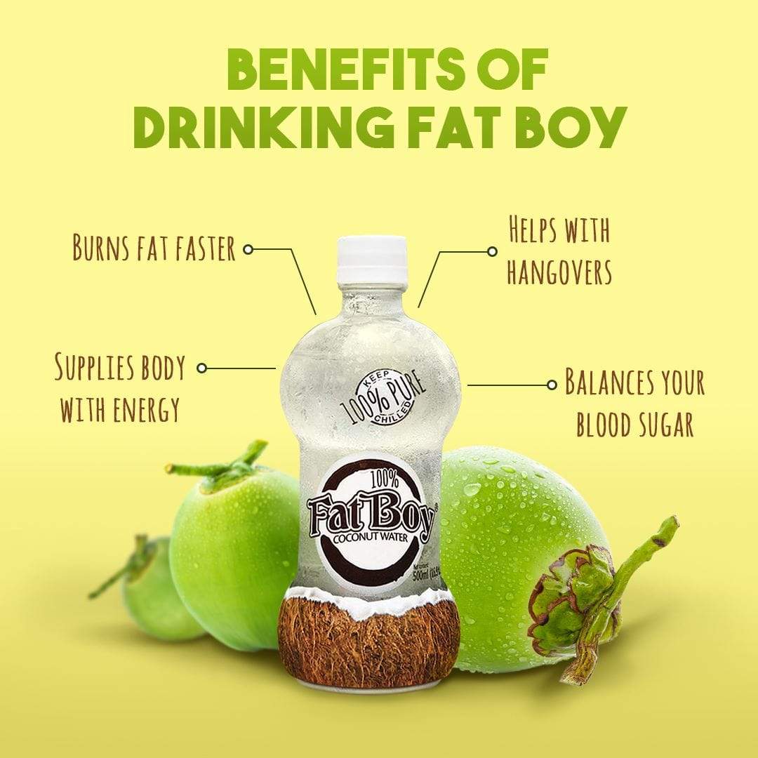 Fat Boy Nutrition 100% Raw Coconut Water – 12 x 500ml