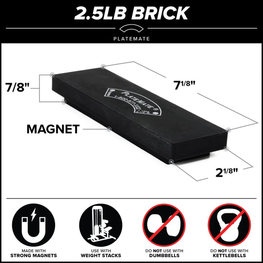 PlateMate 2.5 LB Brick Magnet Weights